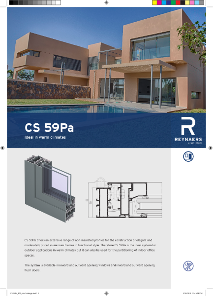 Aluminium Window & Door System - CS 59Pa Concept System