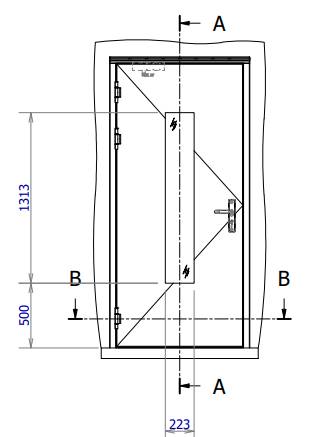 Drawing P011 - M43M47-M51-M52-M53-M56 single leaf external door corner frame