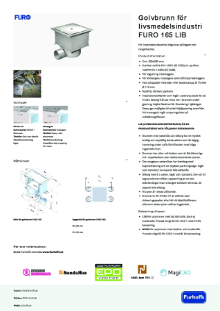 FURO 165 LIB Produktblad