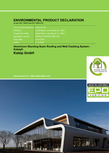 Kalzip Standing Seam EPD