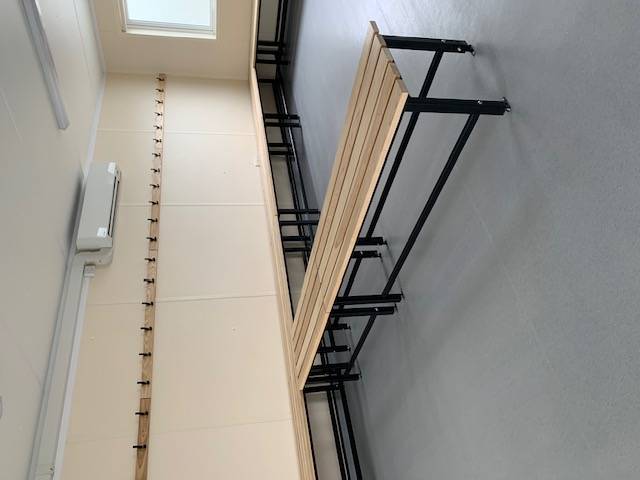 Bench Seating and Hook Rail at Frome College