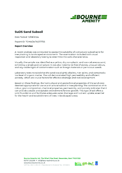 SuDS Sand Subsoil