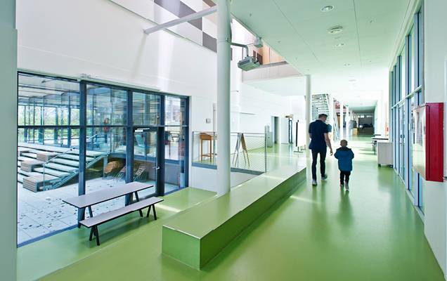 The Klostermark school in Roskilde uses SofTop for major refurbishment with modern seamless flooring