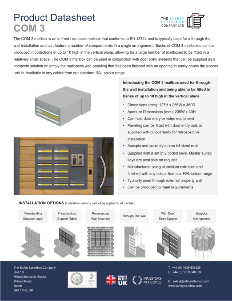 COM 3 Datasheet