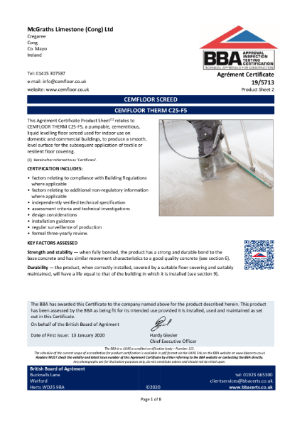 19/5713_2 CEMFLOOR SCREED