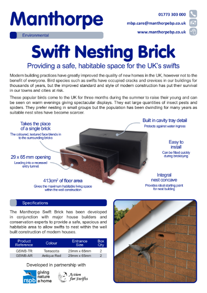 Swift Nesting Brick