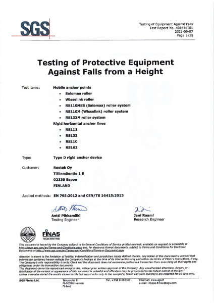 Monorail load test certificate 