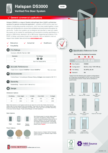 Halspan DS3000 - Verified Fire Door System