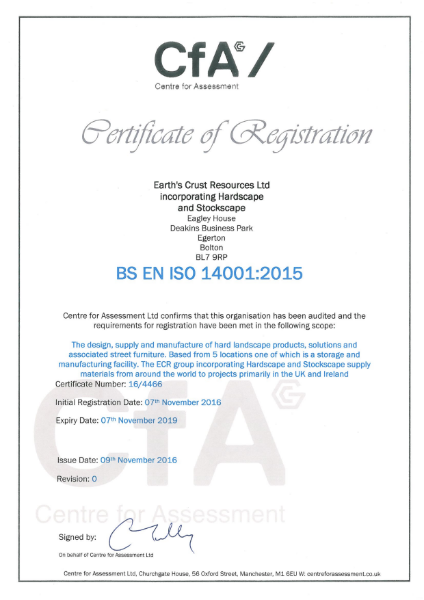 ISO 14001:2015 Certificate