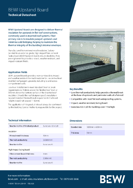 BEWI-Upstand-Board-Datasheet