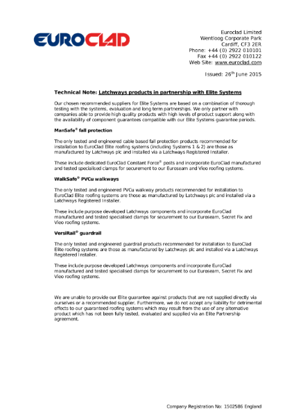 Euroclad Approval Letter