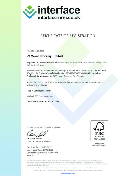 V4Magnetic - FSC® Certificate