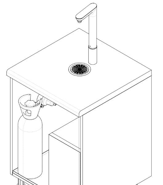 Aqua illi - Chilled & Sparkling (CS) Water Tap - Fully Integrated Water Tap System