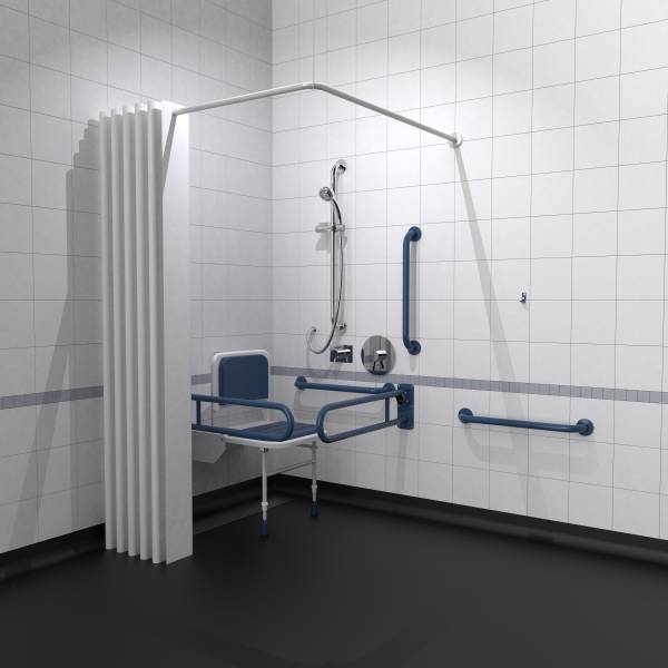 STYLE Concealed Valve Doc M Shower Pack with Stainless Steel Concealed Fixing Grab Rails