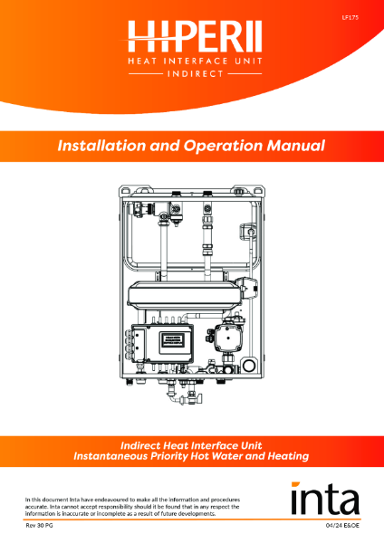 HIPER II Indirect Installation and Operation Manual