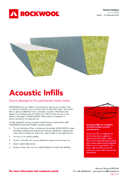 Acoustic Infills - Datasheet