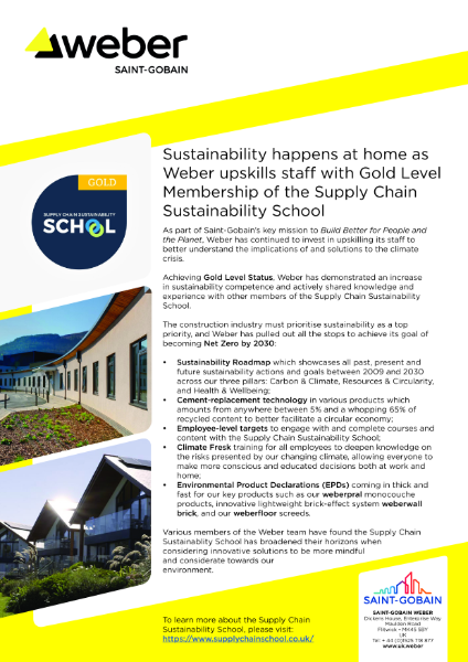 Supply Chain Sustainability School Gold Status