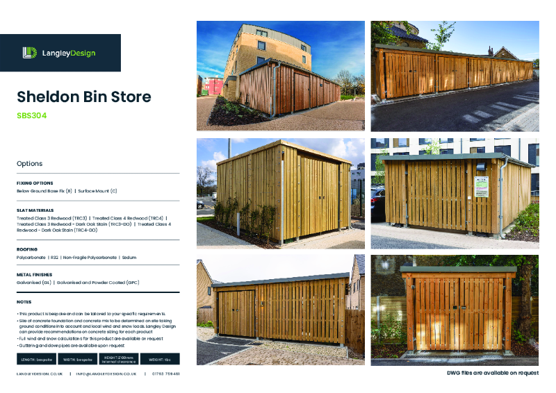 Sheldon Fully Enclosed Bin Store SBS304