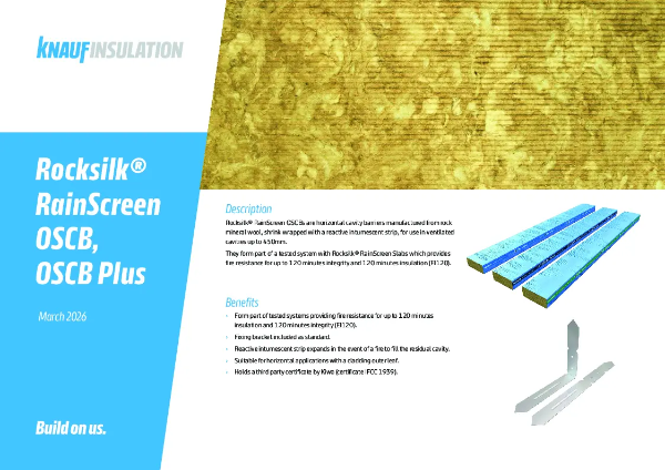 Knauf Insulation Rocksilk® RainScreen OSCB - Product Datasheet