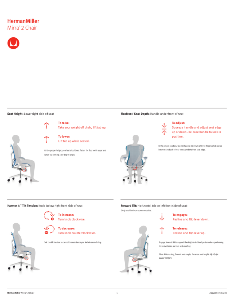 Mirra 2 Chair - Adjustment Guide