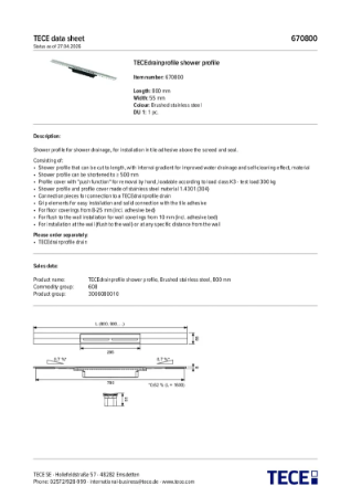 TECEdrainprofile datasheet