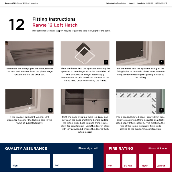 Fitting Instructions - Loft Hatch