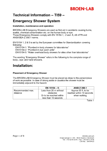 Technical information about Broen-Lab - ESS