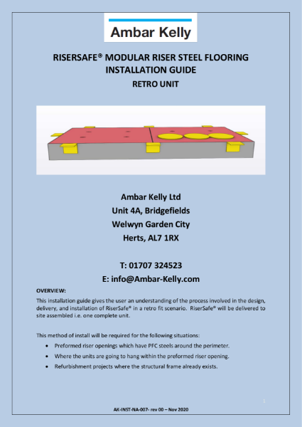 RiserSafe Modular Riser Steel Flooring - Installation Guide - Retro Fit Logisitics plan