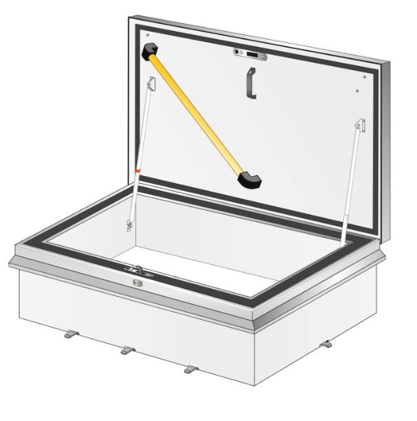 Flat Roof Access Hatch - RHT Standard -thermally broken construction
