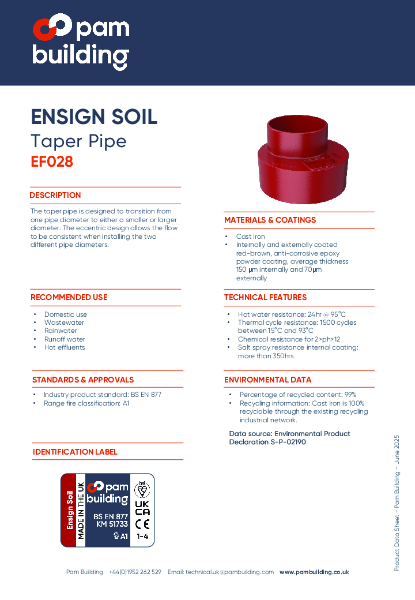 EF028 - Taper Pipe