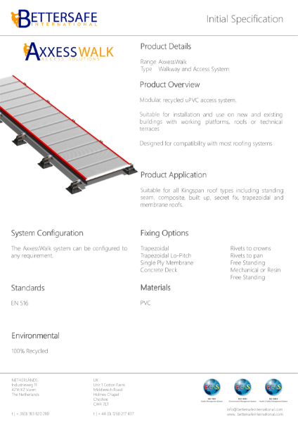 AxxessWalk Initial Specification