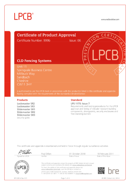 LBCB Certificate C999b