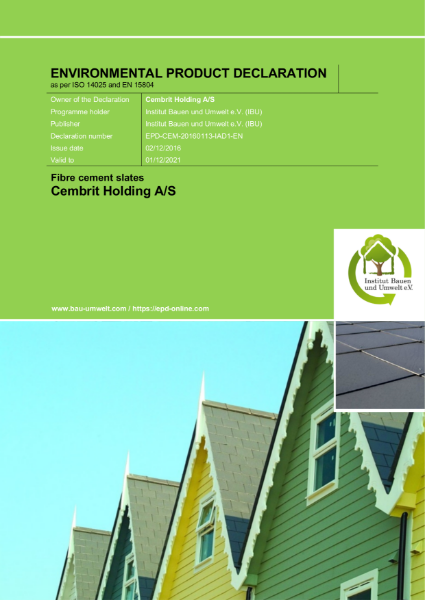 Fibre cement slate - EPD