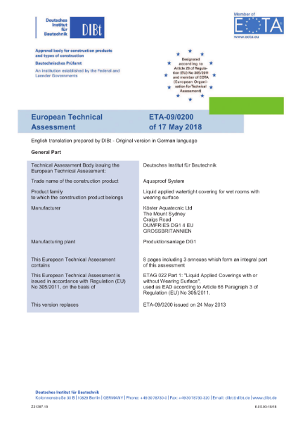 European Technical Approval (ETA)