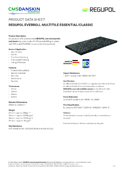 REGUPOL everroll-multitile-classic, essential - PI-en-UK Release 02 12 2025