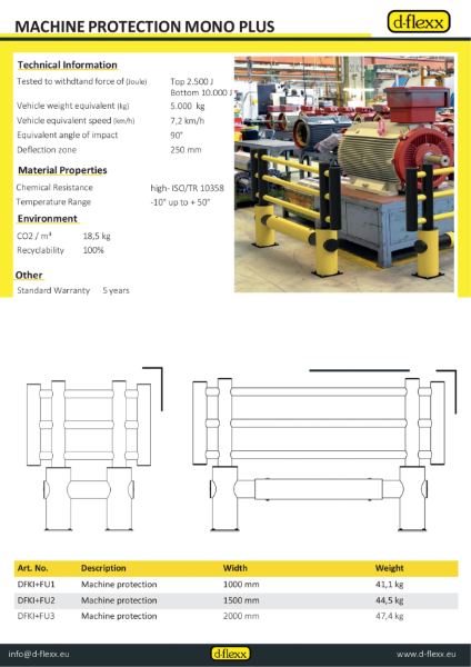 d-flexx Machine Protection Mono Plus Datasheet