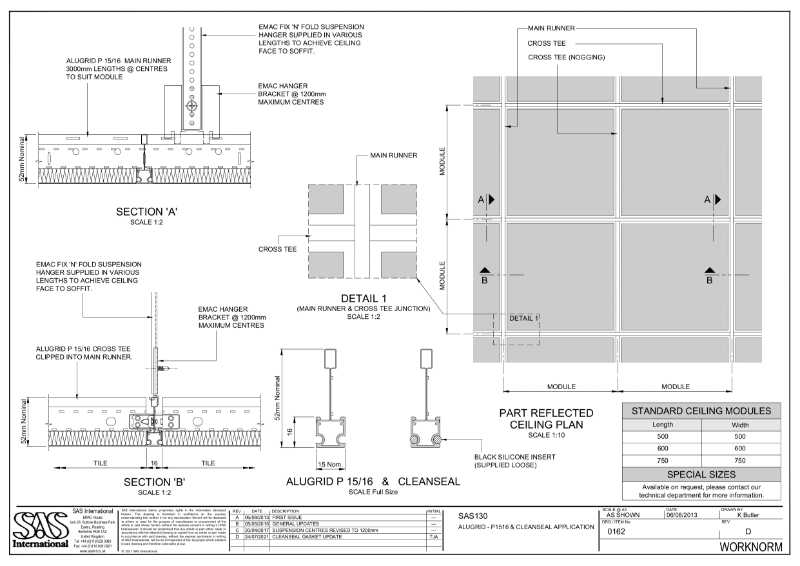 SAS130 Alugrid P1516 & Cleanseal Application