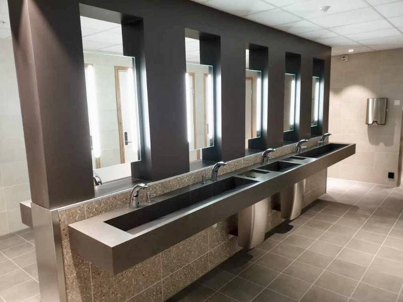 Sogndal Norway Quality Hotel Featuring M023 Charcoal Concrete Flush-Mounted Sinks