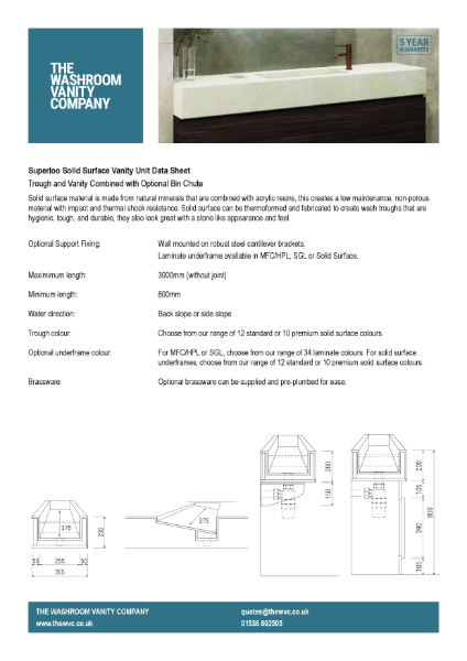 Solid Surface Superloo Vanity Unit