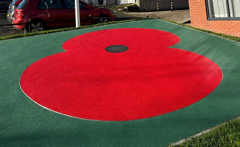 Coloured Resin Bound Paving: Stunning Poppy Installation in Wales