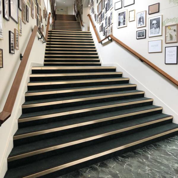 Brass Stair Nosings With Insert (5.0mm Gauge).