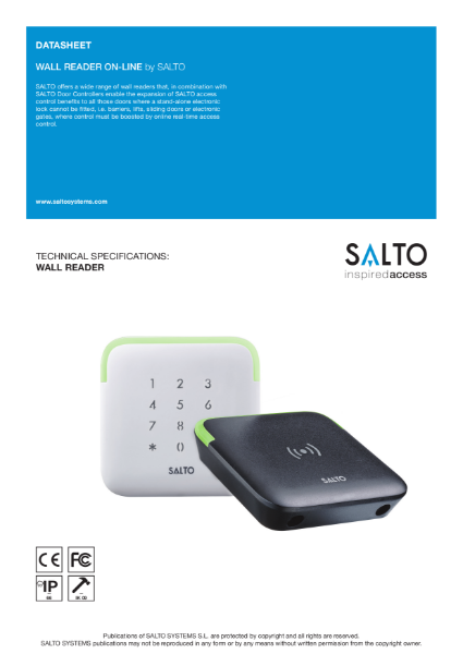 SALTO Wall Reader Datasheet