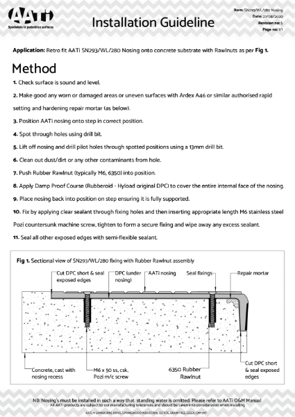 installation_guideline_sn93_sl3_280_concrete_rawlnut_m6cskmachine Rev.5