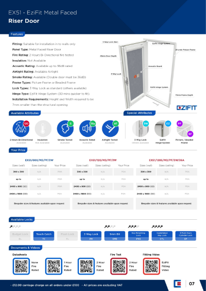 Product Page - EX51 Riser Door Range