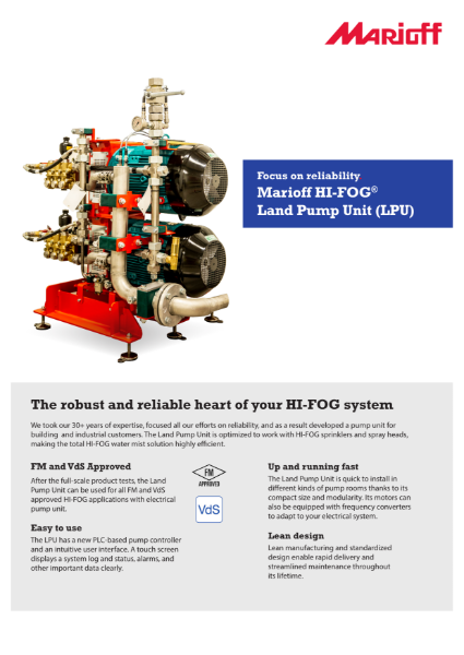 Land pump unit leaflet