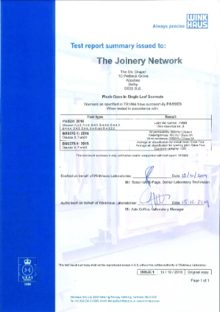 TR1864 OTD Joinery - RESULT SUMMARY