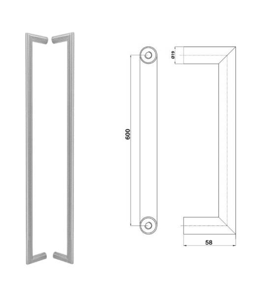 Pull Handles - Mitred Style Pull Handle - Pull Handle