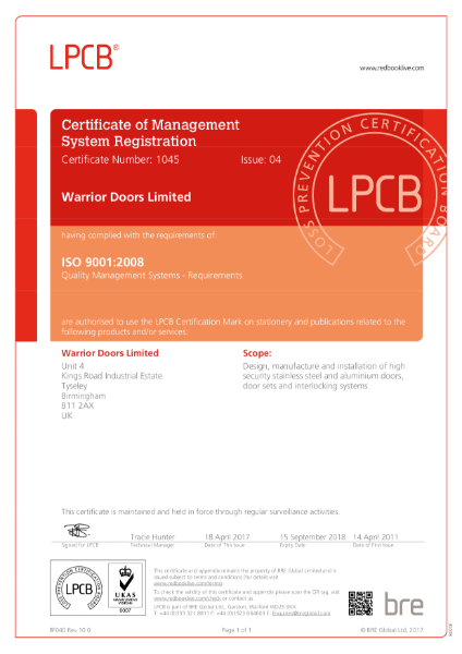 ISO 9001:2008 Certificate