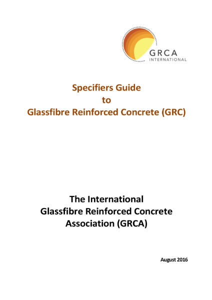 GRC/GFRC Facades - Specifiers Guide to GRC