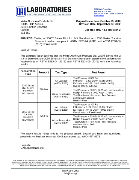 2050 Series - Air & Water Testing